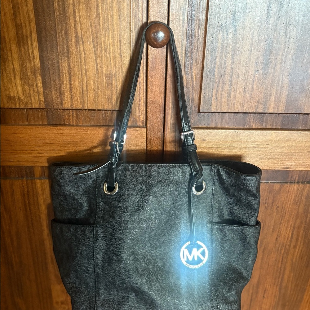 Michael Kors Black Tote with Signature Charm
